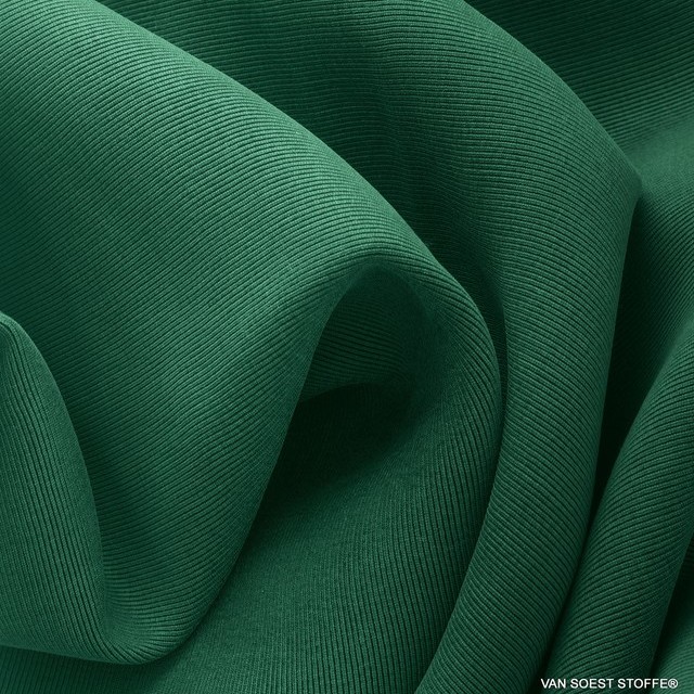 2286 - Mikro Ottoman Rib Cupro-Rayon in Forest Green | Ansicht: Mikro Ottoman Rib Cupro-Rayon in Forest Green