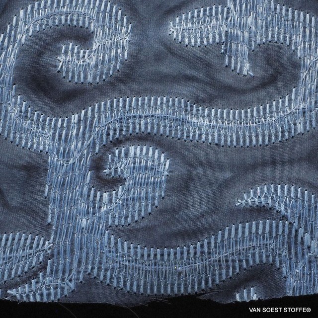 Jacquard Cloth in Jeansblau