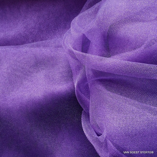 Glitter Tulle in dark purple - magenta
