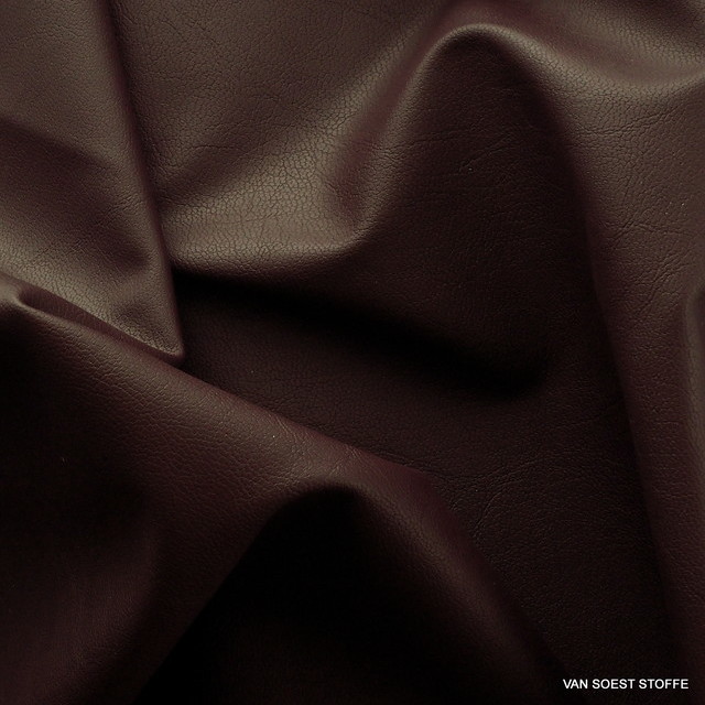 Hi-Stretch imitation leather in dark burgundy | View: Hi-Stretch imitation leather in dark burgundy
