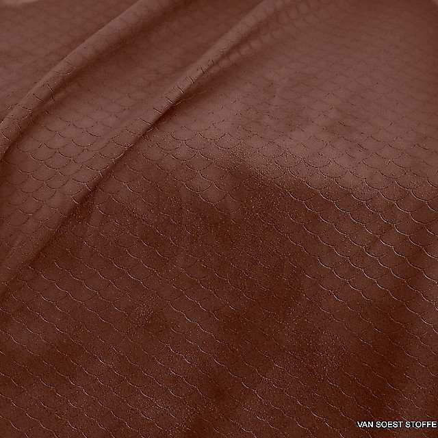 High stretch leather imitation in rust | View: High stretch leather imitation in rust