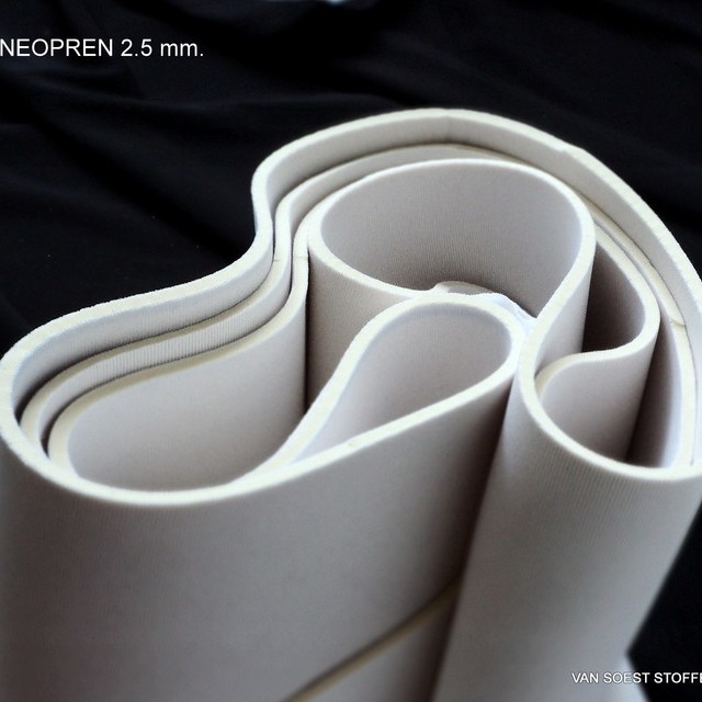Neopren in Off-White 2.5 mm. | Ansicht: Neoprene in Off-White 2.5 mm.