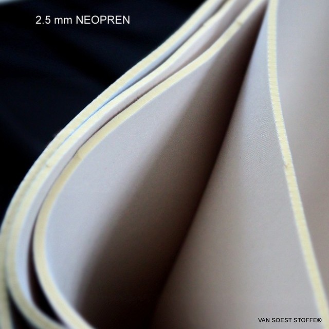 Neopren in Off-White 2.5 mm. | Ansicht: Neoprene in Off-White 2.5 mm.
