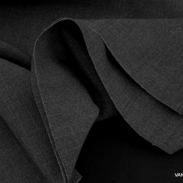 Stretch double weave  in dark grey