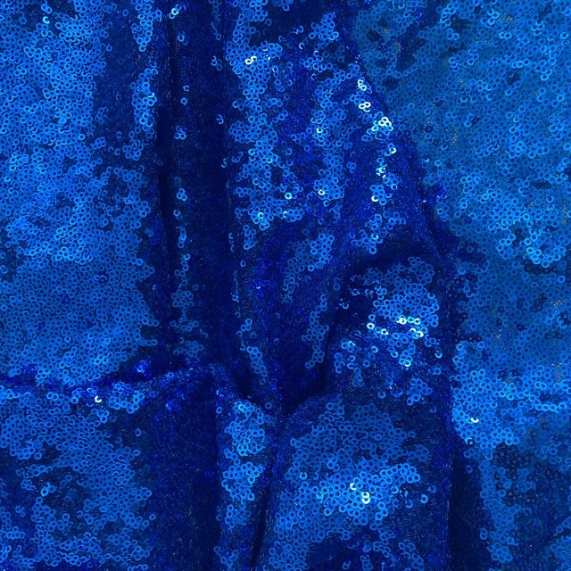 betörende Mini Pailletten auf Ton in Ton Stretch Tüll in Royal Blau | Ansicht: betörende Mini Pailletten auf Ton in Ton Stretch Tüll in Royal Blau