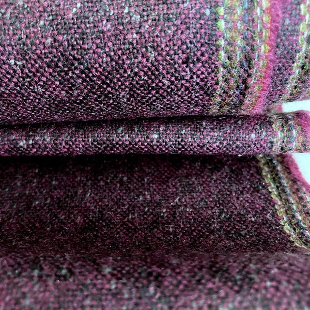 feiner eleganter Bouclé Tweed mit Wolle  -  Lila Grau Hellgrau | Ansicht: feiner eleganter Bouclé Tweed mit Wolle  -  Lila Grau Hellgrau